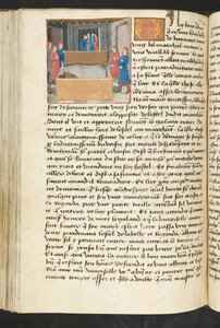 MS Hunter 252 134v Strona z Cent Nouvelles Nouvelles, c.1461-62 autorstwa French School