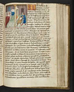 MS Hunter 252 141r Strona ze stu nowych wiadomości, c.1461-62 autorstwa French School