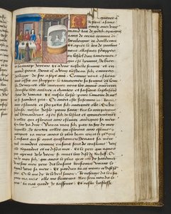 MS Hunter 252 147r Strona z Hundred New News, c.1461-62 autorstwa French School