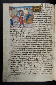 MS Hunter 252 157v Strona z Hundred New News, c.1461-62 autorstwa French School