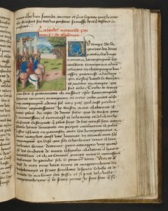 MS Hunter 252 161r Strona ze stu nowych wiadomości, c.1461-62 autorstwa French School
