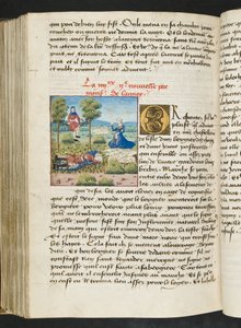 MS Hunter 252 172v Strona z Cent Nouvelles Nouvelles, c.1461-62 autorstwa French School