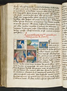 MS Hunter 252 175v Strona z Hundred New News, c.1461-62 autorstwa French School