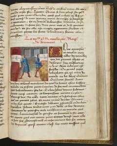 MS Hunter 252 184r Strona ze stu nowych wiadomości, c.1461-62 autorstwa French School