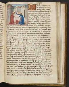 MS Hunter 252 186r Strona ze stu nowych wiadomości, c.1461-62 autorstwa French School