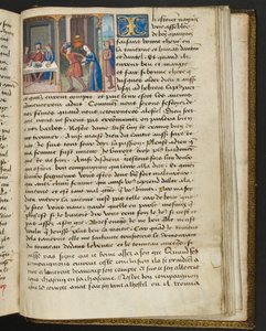 MS Hunter 252 193r Strona z Hundred New News, c.1461-62 autorstwa French School