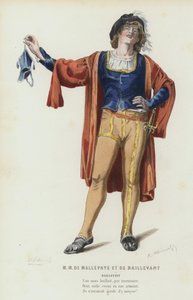 M M De Mallepaye i De Baillevant (kolorowy grawerunek) autorstwa French School