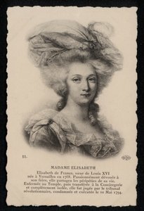 Madame Elżbieta, siostra króla Ludwika XVI (lito) autorstwa French School