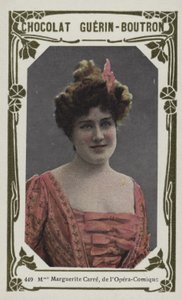 Madame Marguerite Carre, z Opera-Comique (kolorowe zdjęcie) autorstwa French School
