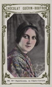 Madame Napierkowska, z Opera-Comique (zdjęcie kolorowe) autorstwa French School