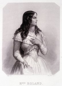Madame Roland (lub Roland de la plataière, Jeanne Marie lub Monon Philipon), francuska polityk (1754-1793) - rycina autorstwa French School