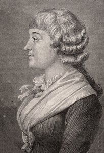 Madame Roland, rytowana przez Stephane Pannemakera (1847-1930) według Ramberta, z „Histoire de la Revolution Francaise” Louisa Blanca (1811-82) autorstwa French School