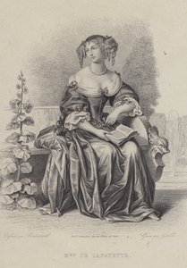 Madame de Lafayette, francuska autorka (grafika) autorstwa French School