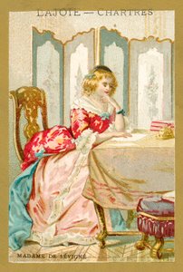 Madame de Sevigne, francuska pisarka (chromolitho) autorstwa French School