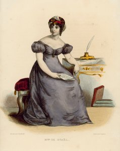 Madame de Stael (kolorowy grawerunek) autorstwa French School