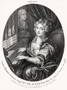 Madame de Warens, c.1789 (grawerowanie) autorstwa French School