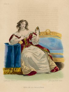Madame de la Valliere (kolorowy grawerunek) autorstwa French School