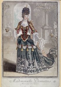 Mademoiselle Desmatins, muzyk (śpiewak) Opery - grawer autorstwa French School
