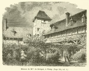 Dom Madame de Sevigne w Vichy (grafika) autorstwa French School