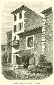 Dom poety Reboula w Nimes (rycina) autorstwa French School