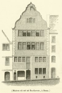 Maison ou est ne Beethoven, a Bonn (rycina) autorstwa French School