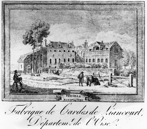 Manufaktura, książę de la Rochefoucauld w Liancourt; Fabryka strun w Liancourt, Departament Oise. autorstwa French School