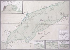 Rękopis Mapa południowej części Morza Czerwonego od Rogu Afryki i Jemenu do Dżiddy, c.1740 autorstwa French School