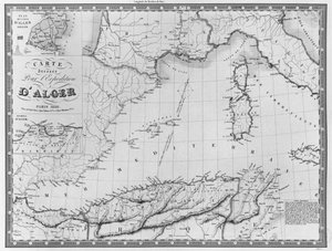 Mapa sporządzona dla wyprawy algierskiej, 1830