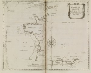 Mapa Francji, ok. 1693 r. (druk) autorstwa French School