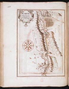Mapa La Michaille Vallée, z „MAPY, plany i widoki, miast i twierdz we Francji; stracony przez François Martilleur dla Maximiliena de Béthune autorstwa French School