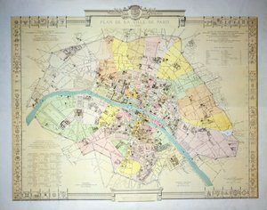 Mapa Paryża w latach 1789, 1887