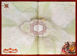 Mapa Phalsbourg, z Atlasu Ludwika XIV autorstwa French School