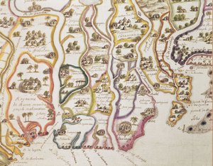 Mapa wybrzeża Afryki i rzeki Gambia, 1622 r