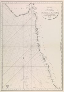 Mapa wybrzeża stanu Gudźarat autorstwa French School