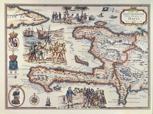 Mapa wyspy Haiti, 1789