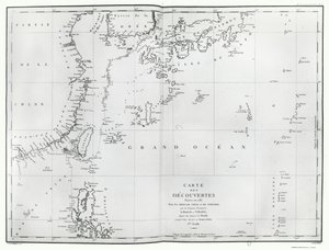 Mapa Morza Południowochińskiego, z trasy La Perouse autorstwa French School