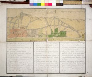 Mapa przedstawiająca zamek w Puteaux, 1722 (wc na papierze) autorstwa French School