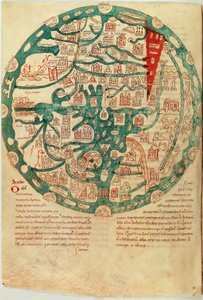 Mappamundi, według Izydora z Sewilli, ok. 1130-1135 autorstwa French School