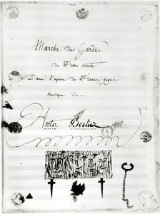 Marsz ogrodów francuskiego komtura" z opery "Francuski jegomość" Hectora Berlioza (1803-69) 1826 (pióro i tusz na papierze) autorstwa French School