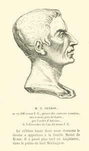 Marcus Tullius Cicero, polityk rzymski, mówca i filozof (grafika) autorstwa French School