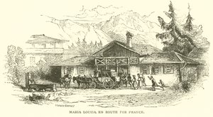 Maria louisa w drodze do Francji (grawerowanie) autorstwa French School