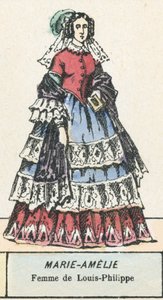 Marie-Amelie, żona Ludwika Filipa (kolorowy grawerunek) autorstwa French School
