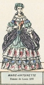 Maria Antonina, żona Ludwika XVI (kolorowy grawerunek) autorstwa French School