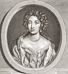 Marie Angélique de Scorailles, 1661 1681. Francuska szlachcianka i jedna z wielu kochanek Ludwika XIV. Z Les Heures Libres opublikowanego w 1908 roku. autorstwa French School