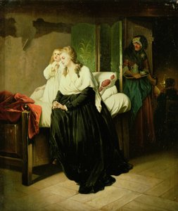 Maria Antonina odchodząca na egzekucję (jedna z pary) autorstwa French School