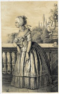 Marie Therese de Savoie Carignan (1749-1792), księżniczka Lamballe - w „Historical Gallery of the French Revolution” ”Albert Maurin, wyd. Paryż 1843 autorstwa French School