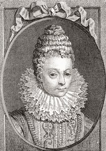 Marie de Médicis, 1575 1642. Królowa małżonka Francji, jako druga żona króla Francji Henryka IV. Z Les Heures Libres opublikowanego w 1908 roku. autorstwa French School