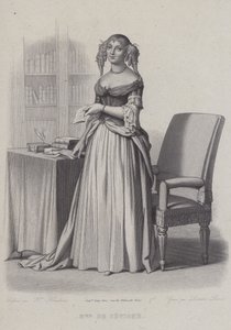 Marie de Rabutin-Chantal, markiza de Sevigne, pisarka francuska (grafika) autorstwa French School