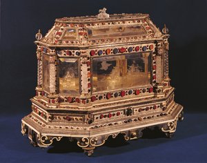 Kufer ślubny, 1753 (kość słoniowa, emalia, kryształ i kamienie półszlachetne)