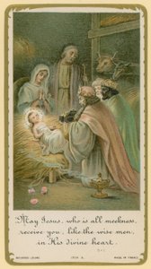 Maryjo Jezu, która jest łagodna, przyjmij cię, jak mędrcy, w Jego Boskie Serce autorstwa French School